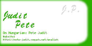 judit pete business card